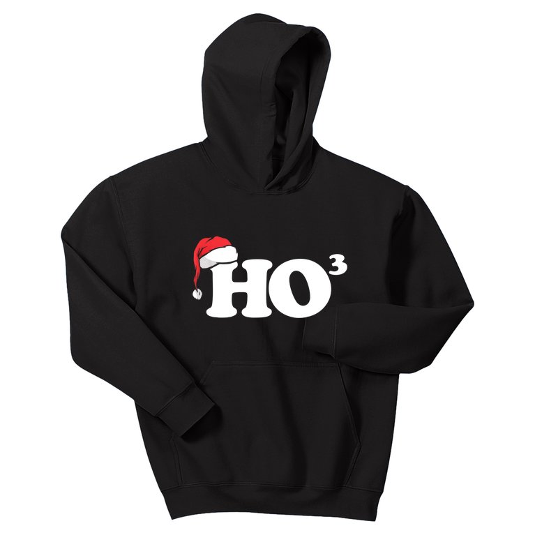 Ho Cubbed Funny Ho To The Power Three Ho Ho Ho Christmas TShirt Kids Hoodie
