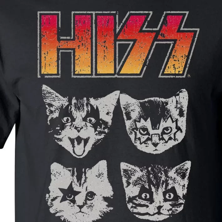 HISS Cat Funny Cats Kittens Rock Music Cat Lover Hiss Tall T-Shirt