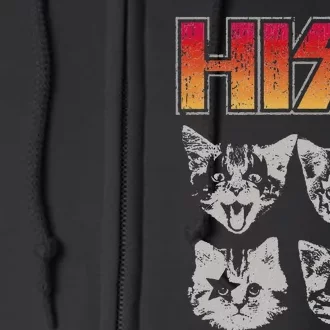 HISS Cat Funny Cats Kittens Rock Music Cat Lover Hiss Full Zip Hoodie