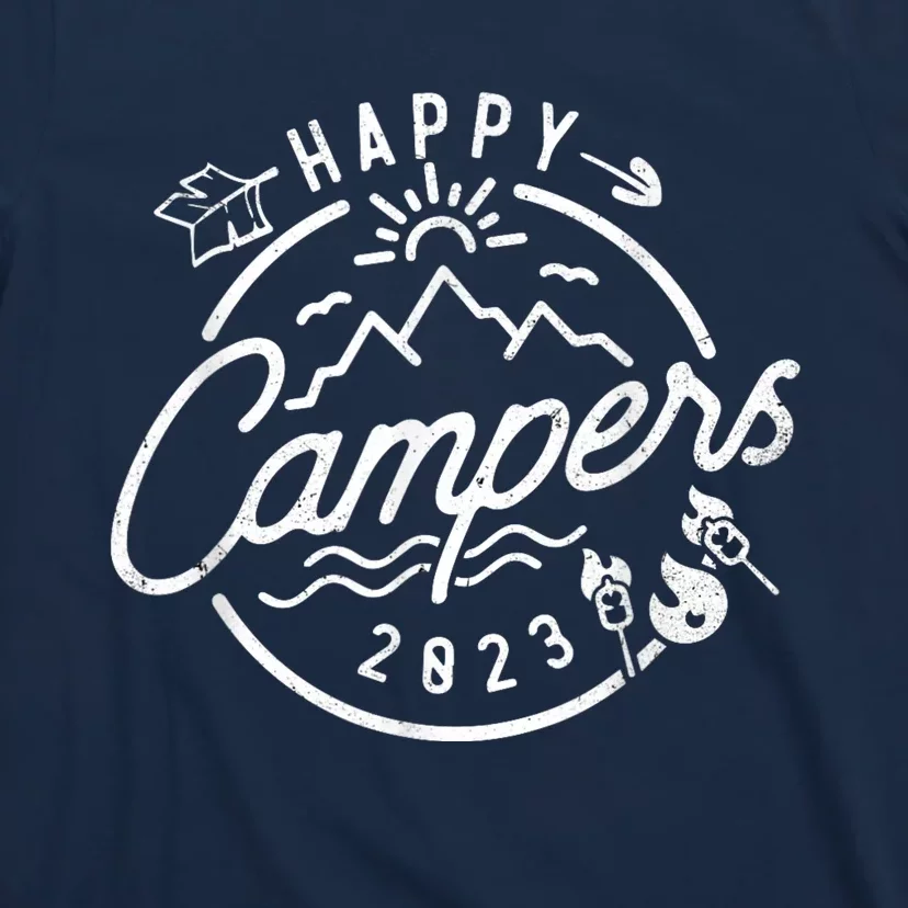 Happy Camper Funny Camping Vintage Retro Men Women T-Shirt