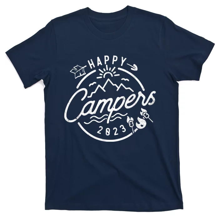 Happy Camper Funny Camping Vintage Retro Men Women T-Shirt