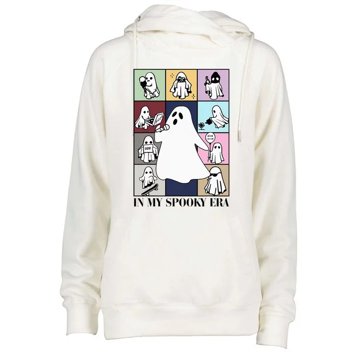 Halloween Costume Funny Ghost In My Spooky Era Womens Funnel Neck Pullover Hood