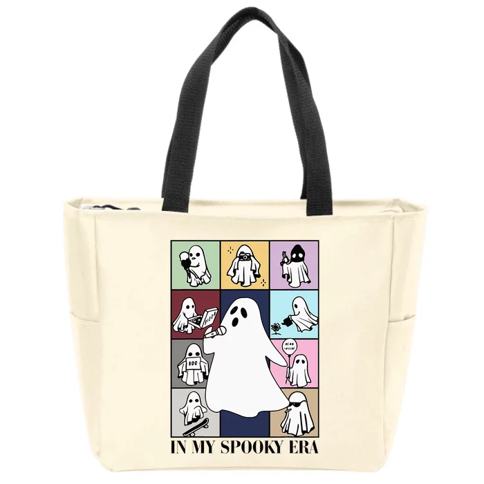 Halloween Costume Funny Ghost In My Spooky Era Zip Tote Bag