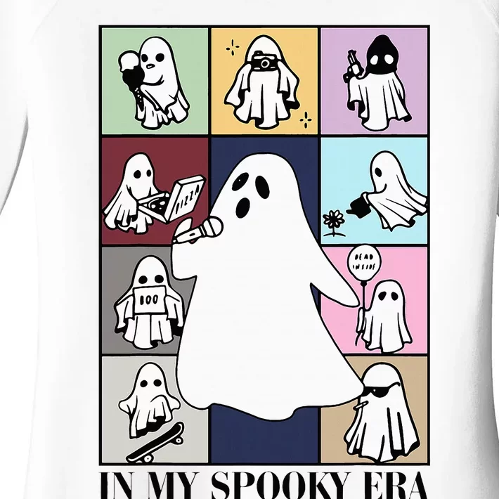 Halloween Costume Funny Ghost In My Spooky Era Women's Perfect Tri Tunic Long Sleeve Shirt