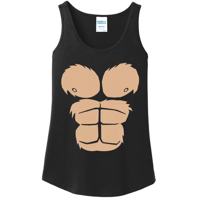 Halloween Costume Funny Monkey Gorilla Chest Suit Halloween Ladies Essential Tank