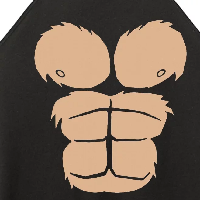 Halloween Costume Funny Monkey Gorilla Chest Suit Halloween Women’s Perfect Tri Rocker Tank