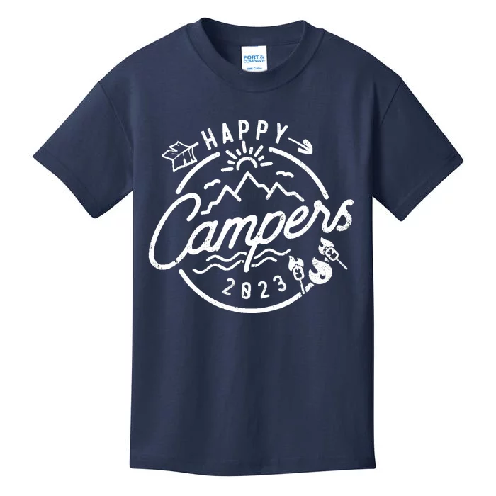 Happy Camper Funny Camping Vintage Retro Kids T-Shirt