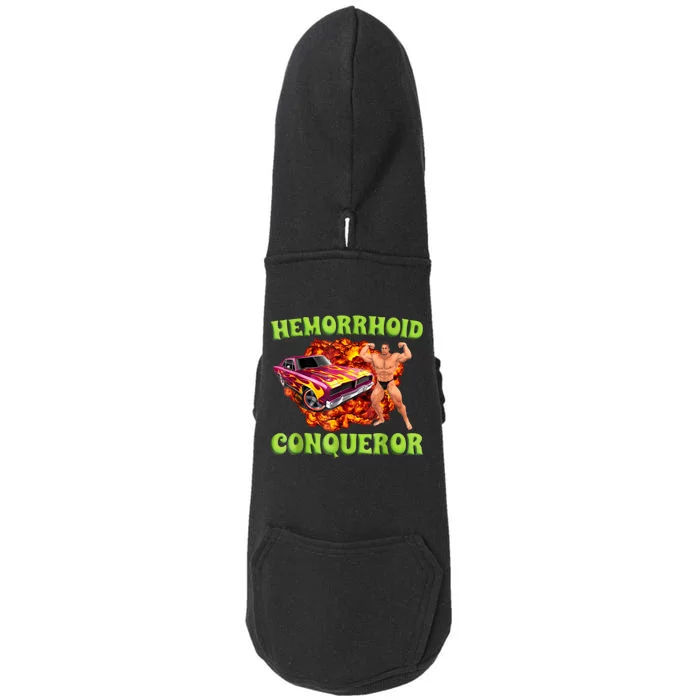 Hemorrhoid Conqueror Funny Oddly Specific Dank Meme Doggie 3-End Fleece Hoodie