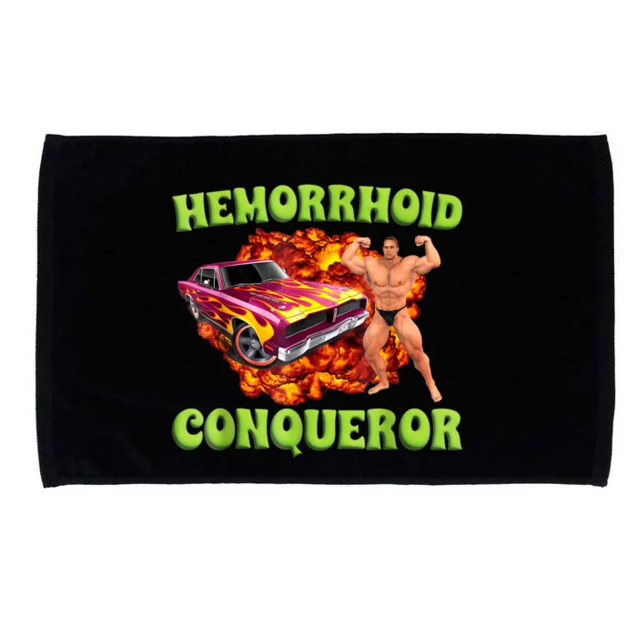 Hemorrhoid Conqueror Funny Oddly Specific Dank Meme Microfiber Hand Towel