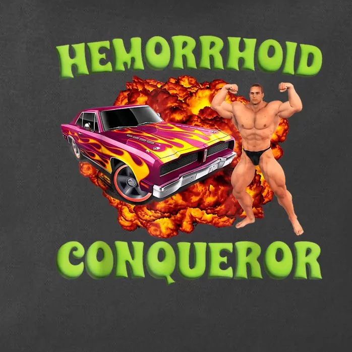 Hemorrhoid Conqueror Funny Oddly Specific Dank Meme Zip Tote Bag