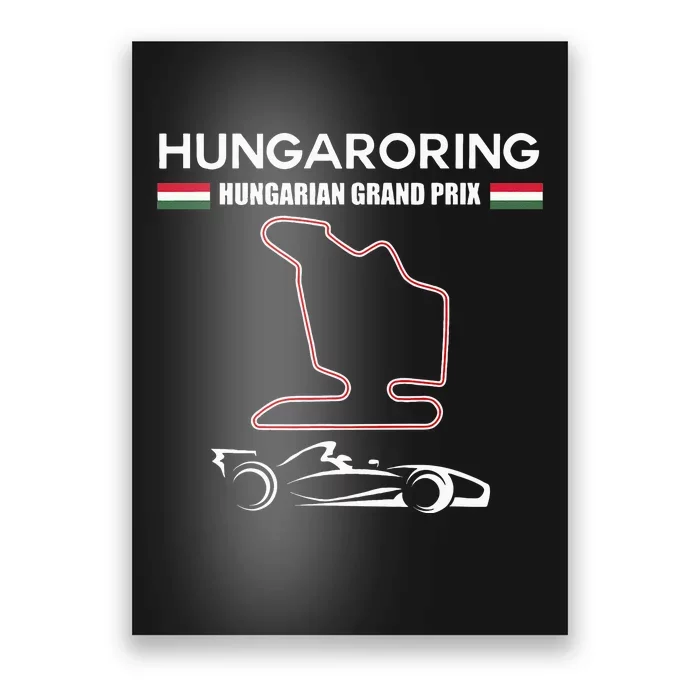 Hungaroring Circuit Formula Racing Car Hungarian Grand Prix Poster