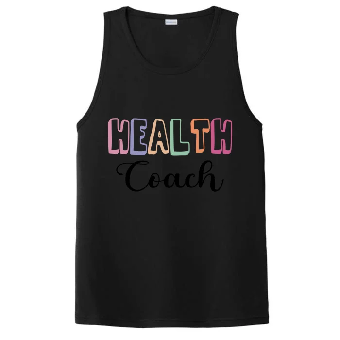 Health Coach Fitness Trainer Fitness Instructor Cool Gift Performance Tank