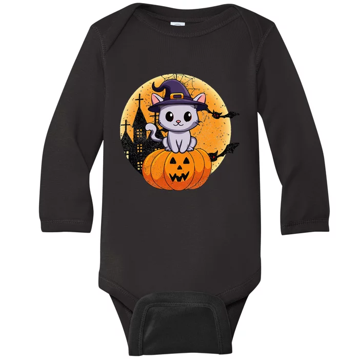 Halloween cats funny cat Halloween Baby Long Sleeve Bodysuit