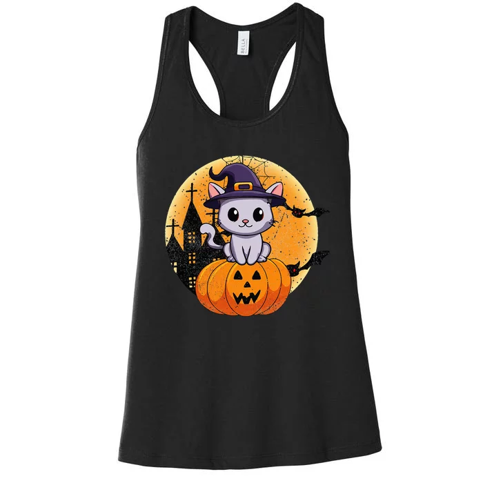 Halloween cats funny cat Halloween Women's Racerback Tank