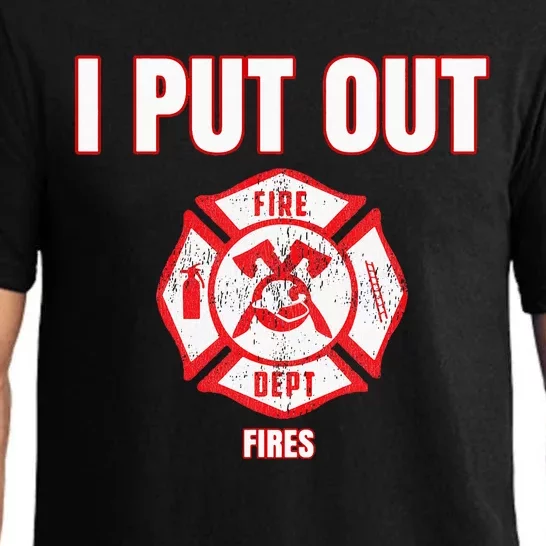 Halloween Costume Funny Firefighter I Put Out Fires Firemen Pajama Set