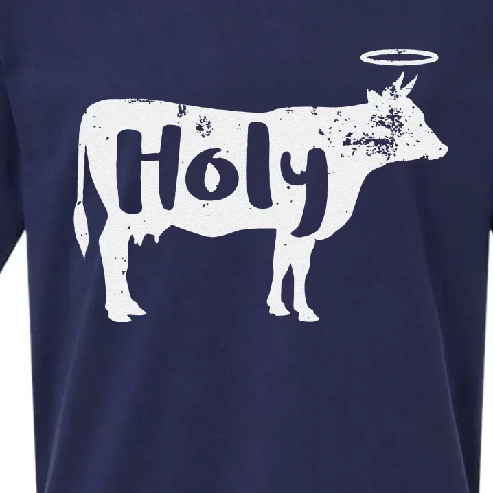 Holy Cow Funny Dairy Farmer Midwest Pride Sueded Cloud Jersey T-Shirt