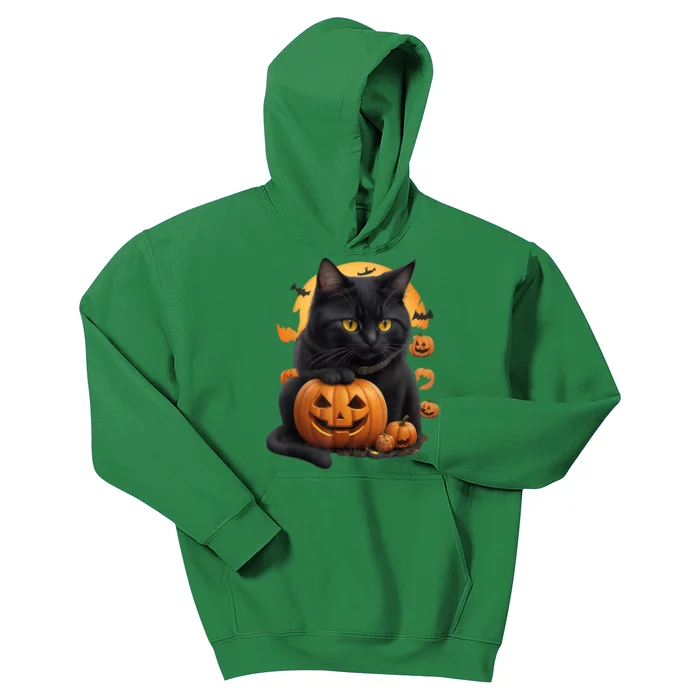 Halloween Cats Funny Cat Halloween Kids Hoodie