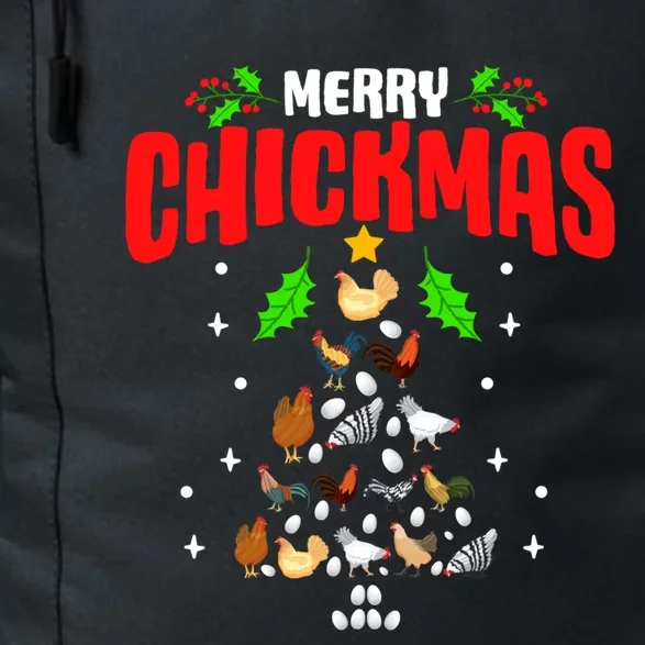 Hen Chick Farmer Merry Chickmas Christmas Chicken Tree Funny Gift Daily Commute Backpack