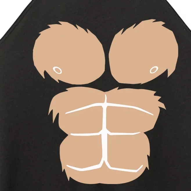 Halloween Costume Funny Monkey Gorilla Chest Suit Halloween Women’s Perfect Tri Rocker Tank