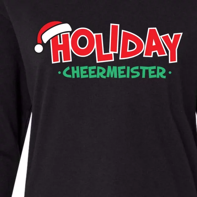 Holiday Cheermeister Funny Christmas Cheer Happy Person Gift Womens Cotton Relaxed Long Sleeve T-Shirt