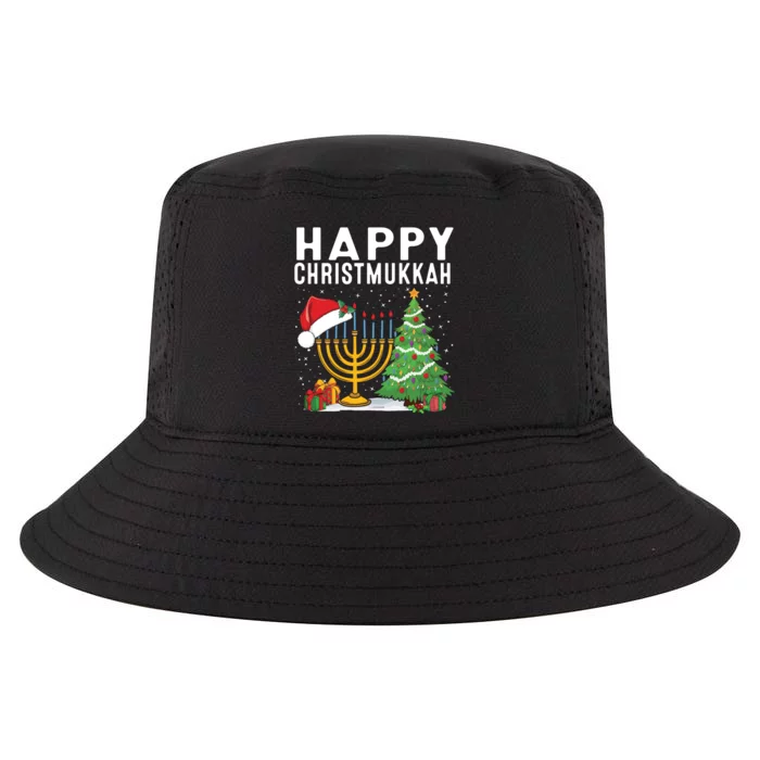 Happy Chrismukkah Funny Hanukkah Christmas Jewish Chanukah Cool Comfort Performance Bucket Hat