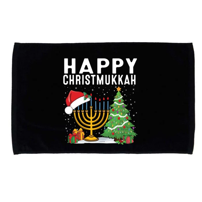 Happy Chrismukkah Funny Hanukkah Christmas Jewish Chanukah Microfiber Hand Towel