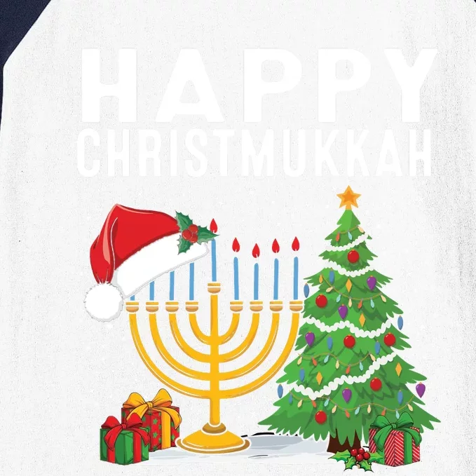 Happy Chrismukkah Funny Hanukkah Christmas Jewish Chanukah Baseball Sleeve Shirt