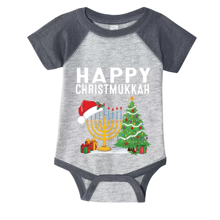 Happy Chrismukkah Funny Hanukkah Christmas Jewish Chanukah Infant Baby Jersey Bodysuit