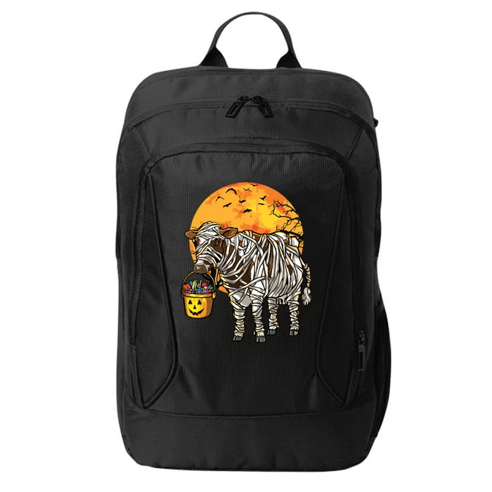 Halloween Cow Farmer City Backpack