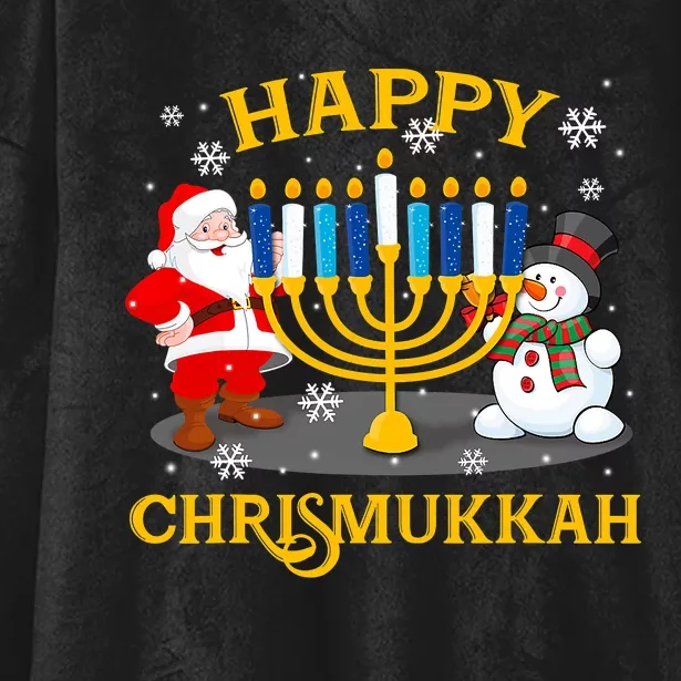 Happy Chrismukkah Funny Hanukkah Christmas Jewish Gifts Xmas Hooded Wearable Blanket