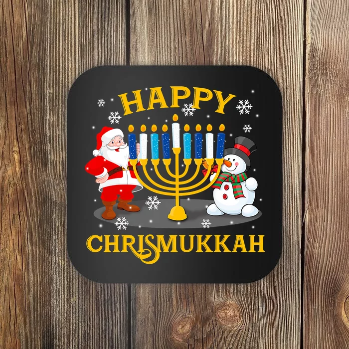 Happy Chrismukkah Funny Hanukkah Christmas Jewish Gifts Xmas Coaster