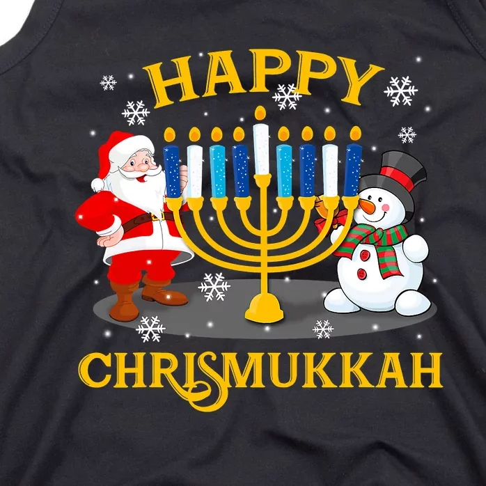 Happy Chrismukkah Funny Hanukkah Christmas Jewish Gifts Xmas Tank Top