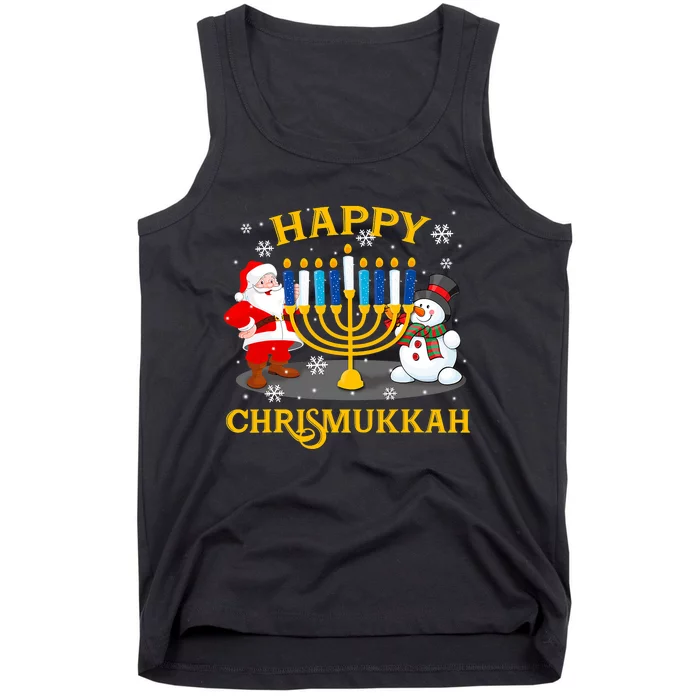 Happy Chrismukkah Funny Hanukkah Christmas Jewish Gifts Xmas Tank Top