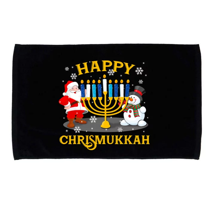 Happy Chrismukkah Funny Hanukkah Christmas Jewish Gifts Xmas Microfiber Hand Towel