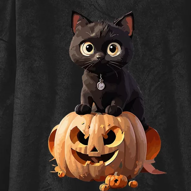 Halloween Cats Funny Cat Hooded Wearable Blanket