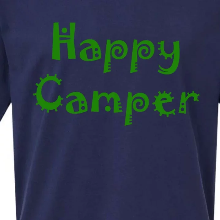 Happy Camper Funny Gift Sueded Cloud Jersey T-Shirt