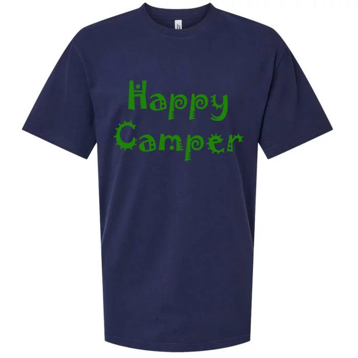 Happy Camper Funny Gift Sueded Cloud Jersey T-Shirt