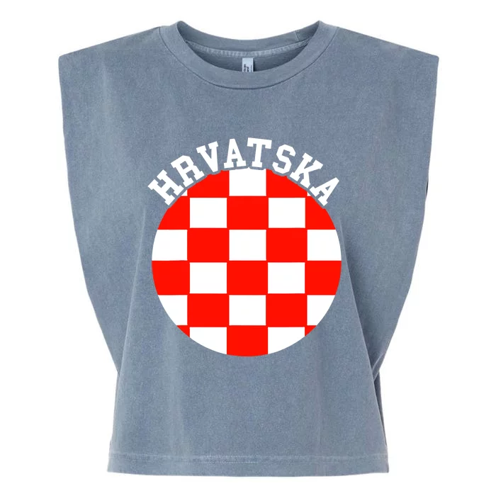 Hrvatska Croatian Flag Croatian Pride Croatian Roots Croatia Garment-Dyed Women's Muscle Tee