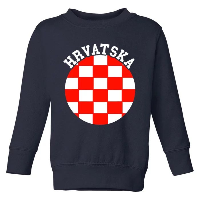 Hrvatska Croatian Flag Croatian Pride Croatian Roots Croatia Toddler Sweatshirt