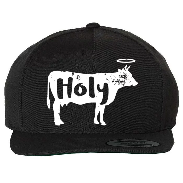 Holy Cow Funny Dairy Farmer Midwest Pride Wool Snapback Cap