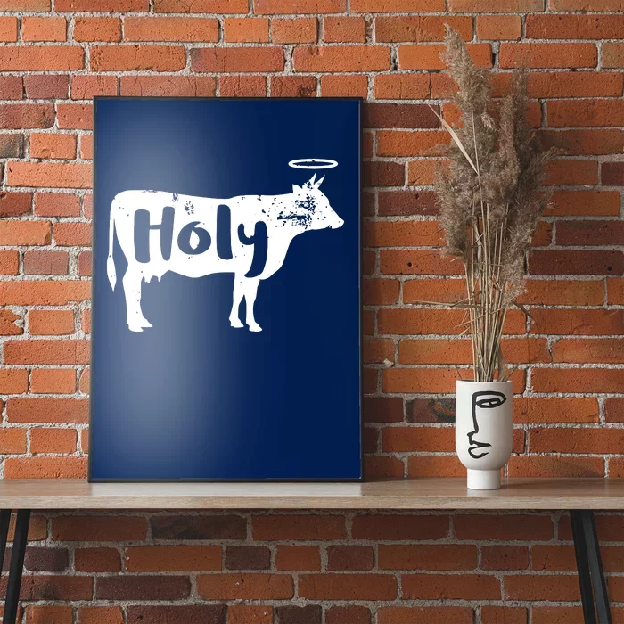 Holy Cow Funny Dairy Farmer Midwest Pride Poster