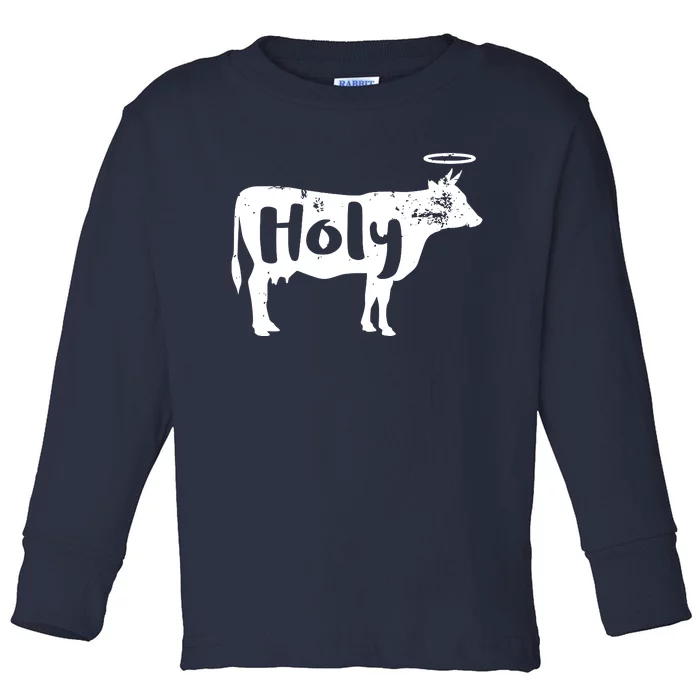 Holy Cow Funny Dairy Farmer Midwest Pride Toddler Long Sleeve Shirt