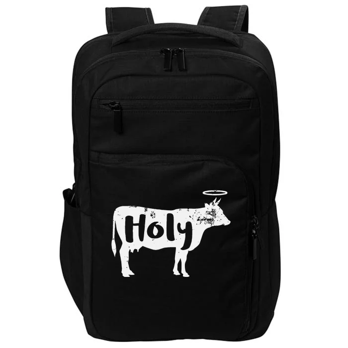 Holy Cow Funny Dairy Farmer Midwest Pride Impact Tech Backpack