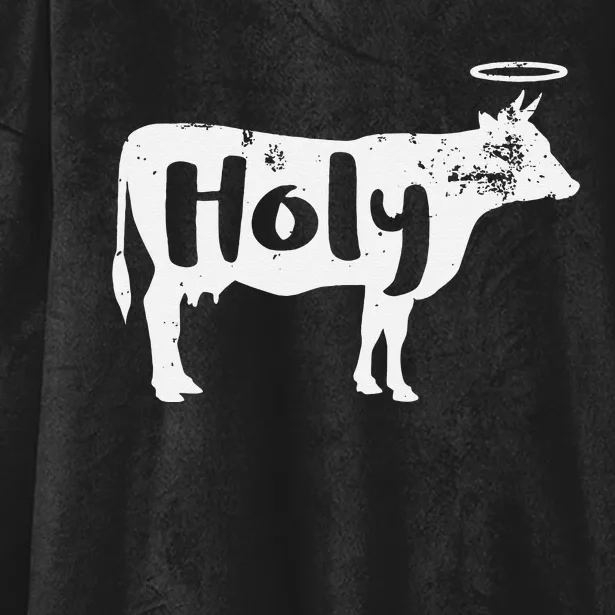 Holy Cow Funny Dairy Farmer Midwest Pride Hooded Wearable Blanket