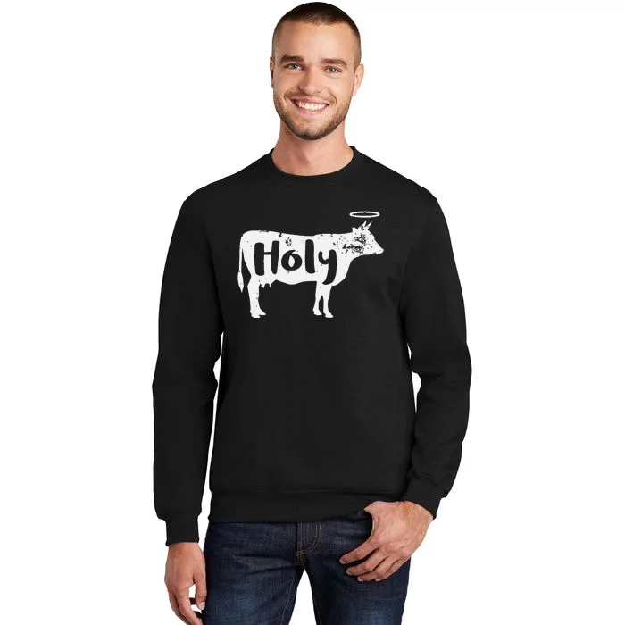 Holy Cow Funny Dairy Farmer Midwest Pride Tall Sweatshirt