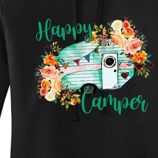 Happy Camper Funny Matching Camping Crew Women's Pullover Hoodie