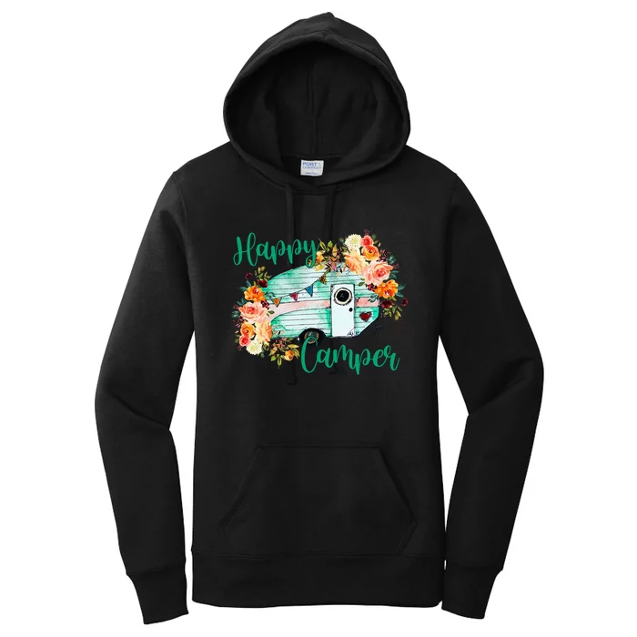 Happy Camper Funny Matching Camping Crew Women's Pullover Hoodie