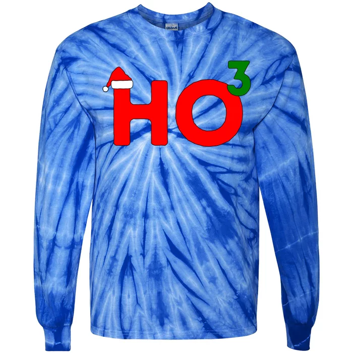 Ho Cubed Funny Christmas Cool Gift Tie-Dye Long Sleeve Shirt