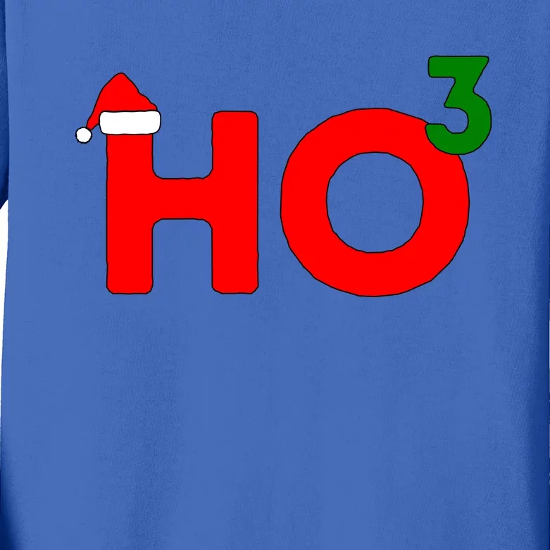 Ho Cubed Funny Christmas Cool Gift Kids Long Sleeve Shirt