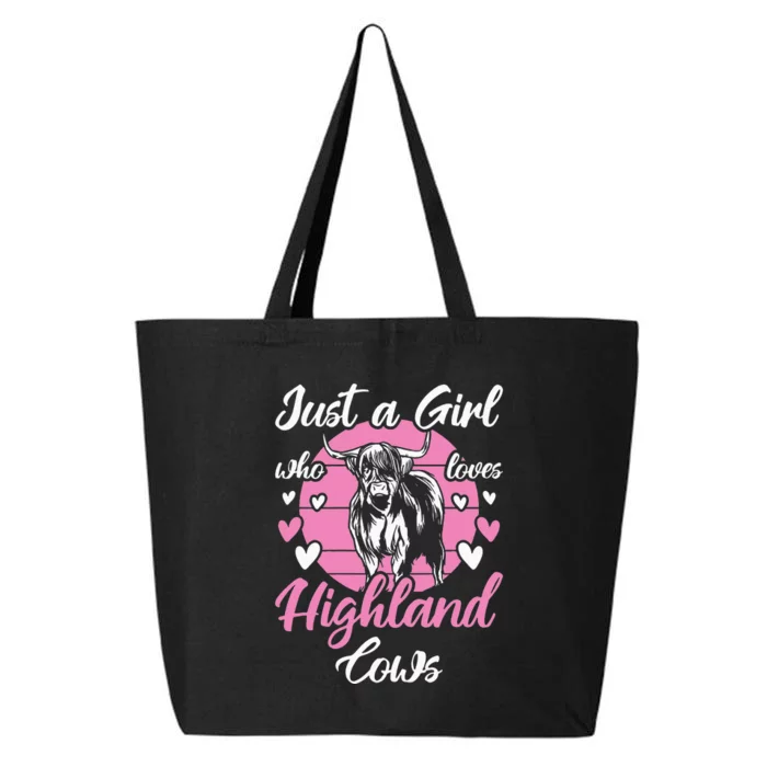 Highland Cow Funny Just A Who Loves Highland Cows 25L Jumbo Tote